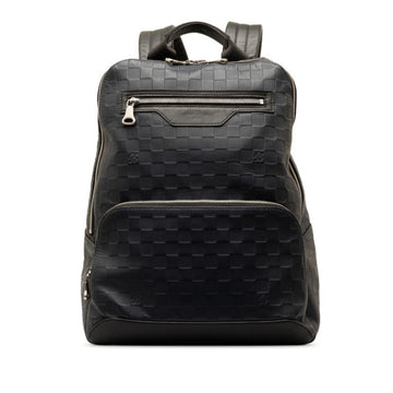 LOUIS VUITTON Damier Infini Avenue Backpack N41043 Onyx Navy PVC Leather Men's