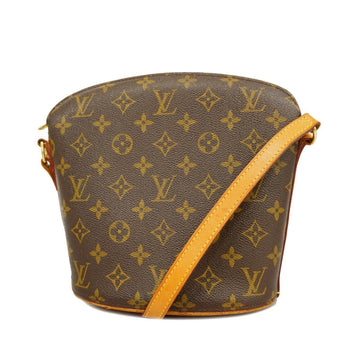 LOUIS VUITTON Shoulder Bag Monogram Drouot M51290 Brown Ladies