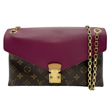 LOUIS VUITTON Shoulder Bag Monogram Pallas Chain Canvas Grape Women's M41635 z1016