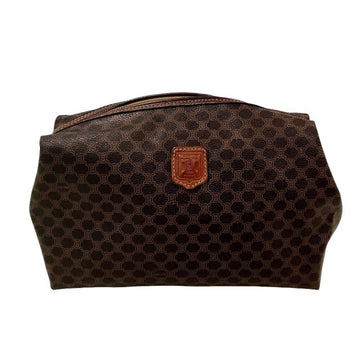 CELINE Second Bag Macadam Pattern Pouch Brown Inside is torn Slightly sticky KB-8275