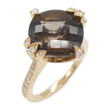 CARTIER Indo Mystery Smoky Quartz Diamond Ring Ring Brown Clear K18PG[Rose Gold] Smokey quartz Brown Clear