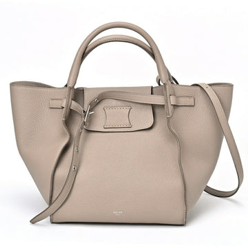 CELINE Big Bag Small 18931 Kataoshi Leather Greige E-155724