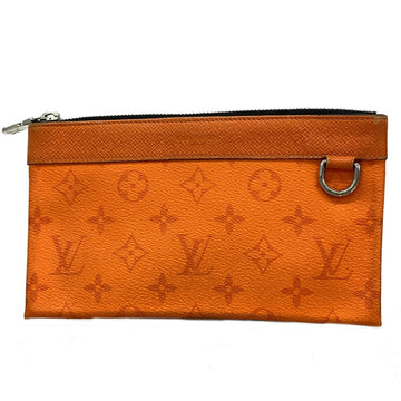 LOUIS VUITTON Clutch Bag Taiga Rama Pochette Discovery PM M30435 Volcano Orange Men's