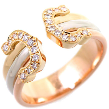 CARTIER #51 2C Diamond Ladies Ring, 750 Yellow Gold, Size 11