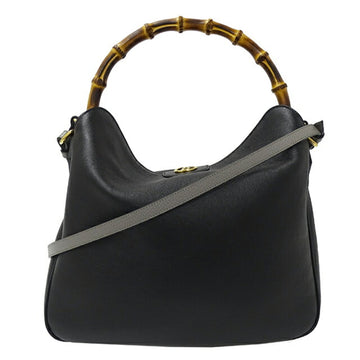 GUCCI Bag Women's GG Marmont Bamboo Handbag Shoulder 2way Leather Black 746245