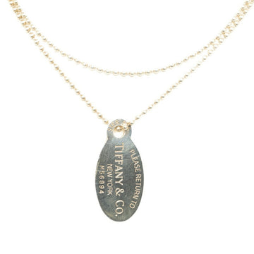 TIFFANY Return to Oval Dog Tag Necklace Silver SV925 Women's &Co.