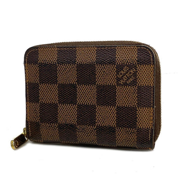 LOUIS VUITTON Wallets & Coin Cases Damier Zippy Purse N63070 Ebene Women's