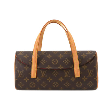 LOUIS VUITTON Monogram Sonatine Hand Bag Brown Gold Hardware M51902