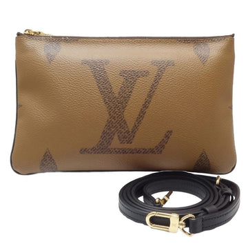 LOUIS VUITTON Monogram Pochette Double Zip M69203 Shoulder Bag Giant Reverse Brown 450277