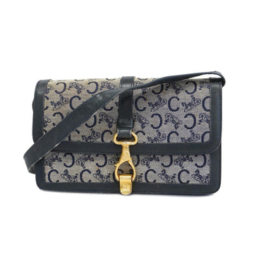 CELINE Shoulder Bag C Macadam Canvas Navy Women's