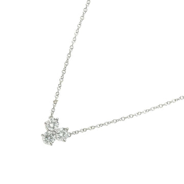 TIFFANY & Co. Aria Diamond 3P Necklace 41cm Pt Platinum