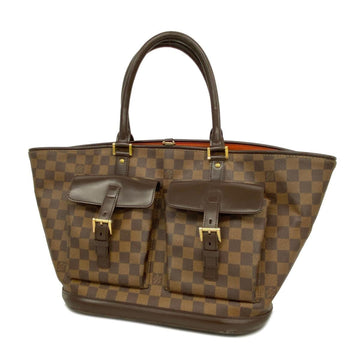 LOUIS VUITTON Tote Bag Damier Manosque GM N51120 Ebene Ladies