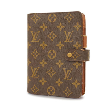 LOUIS VUITTON Notebook Cover Monogram Agenda MM R20105 Brown Men's Women's