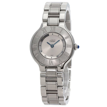 CARTIER W10109T2 Must 21 Maker Complete Watch Stainless Steel SS Ladies