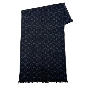 LOUIS VUITTON Scarf Monogram Classic M70520 IS1221 Wool Men's Women's Black Noir Current