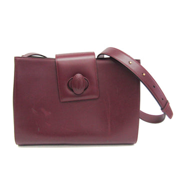 CARTIER Must Women's Leather Shoulder Bag Bordeaux