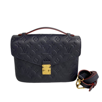 LOUIS VUITTON Pochette Metis MM Monogram Empreinte 2way Handbag Shoulder Bag Navy 69739 5sbk-ap069739