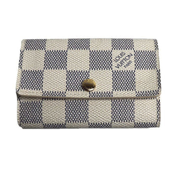 LOUIS VUITTON Multicle 6 Key Case Damier Azur White N61745 CT4059 Men's Women's