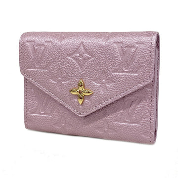 LOUIS VUITTON Trifold Wallet Monogram Empreinte Portefeuille Victorine M82343 Lila Ladies