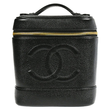 CHANEL Vanity Handbag Black Caviar 97335