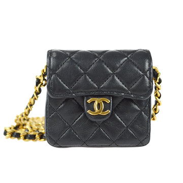 CHANEL Classic Flap Micro Black Lambskin 98741