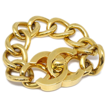 CHANEL 1996 Turnlock Gold Chain Bracelet 96A 98799