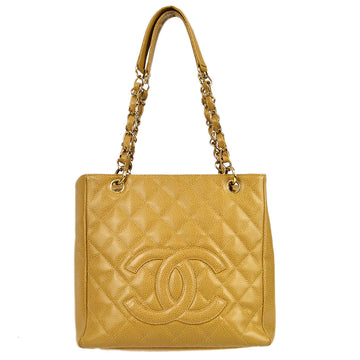 CHANEL 2003-2004 Petite Shopping Tote PST Beige Caviar 69293