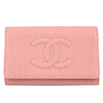 CHANEL 2003-2004 Timeless Key Case Pink Caviar 99495