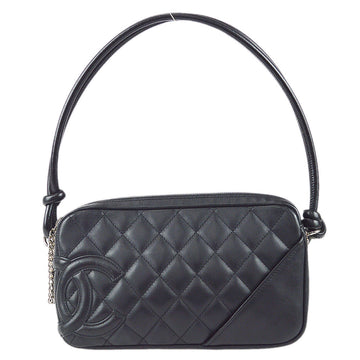 CHANEL 2004-2005 Black Calfskin Cambon Ligne Handbag 170084