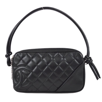 CHANEL 2003-2004 Black Calfskin Cambon Ligne Handbag 69634