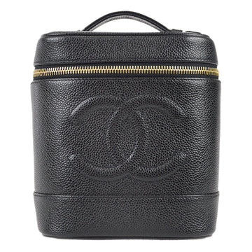 CHANEL 2001-2003 Vanity Handbag Black Caviar 99733