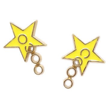 CHANEL Star Piercing Earrings Gold 01P 160602