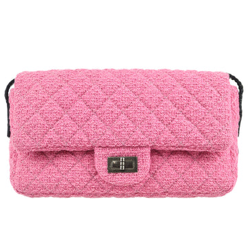 CHANEL 2009-2010 Mademoiselle Lock Shoulder Bag Pink 160599