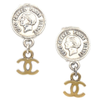 CHANEL 1997 Medallion Dangle Earrings Clip-On 99563