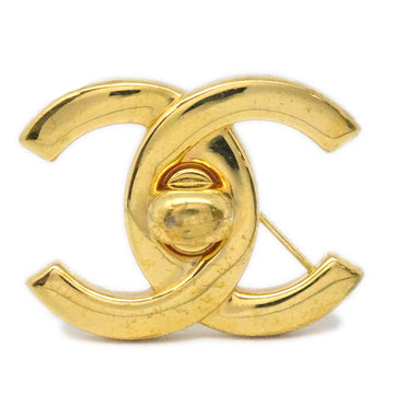 CHANEL Turnlock Brooch Pin Gold 96A 170959