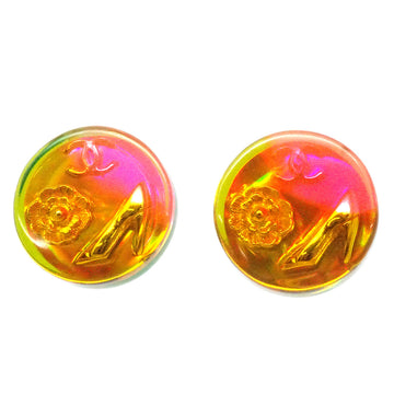 CHANEL Button Earrings Clip-On Multicolor 97A 99868