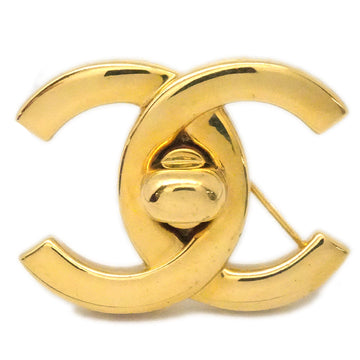 CHANEL Turnlock Brooch Pin Gold 96P 99871