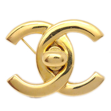 CHANEL Turnlock Brooch Pin Gold 96P 99878