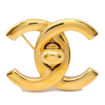 CHANEL Turnlock Brooch Pin Gold 96P 170957