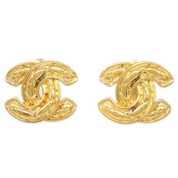 CHANEL Quilted CC Earrings Clip-On Large 2459 69960