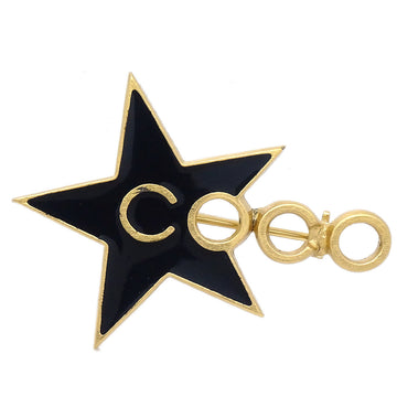 CHANEL Star Brooch Pin Black 01P 28768