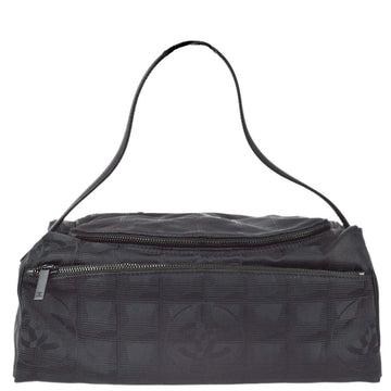 CHANEL 2000-2001 Black Jacquard New Travel Line Handbag 59055