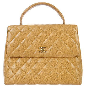 CHANEL 2000-2001 Beige Caviar Kelly 30 59658