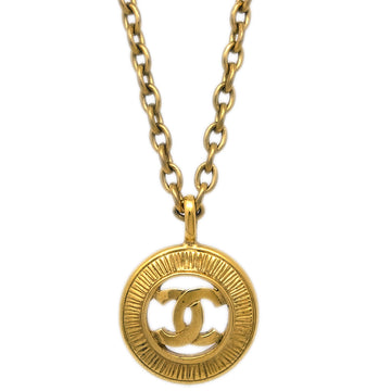 CHANEL Medallion Gold Chain Pendant Necklace 3842 110464