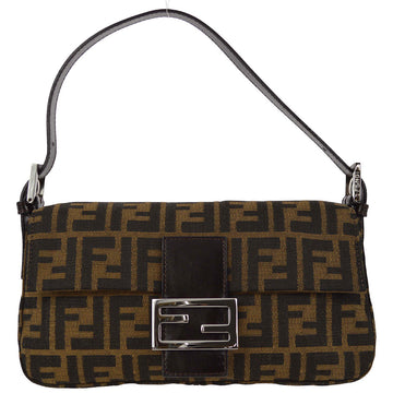 FENDI Brown Zucca Baguette Handbag 120480