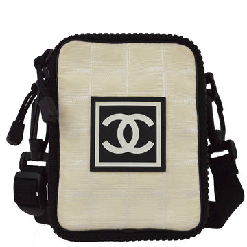 CHANEL 2003-2004 Beige Travel Sport Line Shoulder Bag 120520