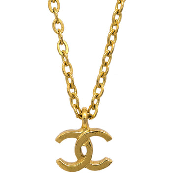 CHANEL Mini CC Chain Pendant Necklace Gold 376 140318