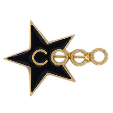 CHANEL Star COCO Brooch Pin Black 01P 120782