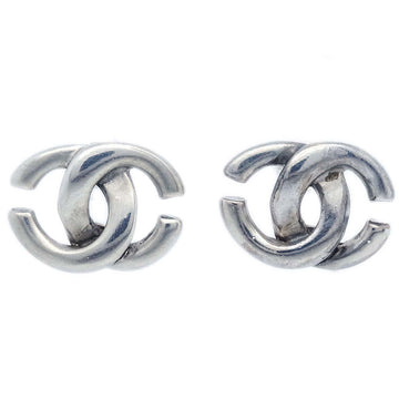 CHANEL CC Piercing Earrings Silver 01A 130790