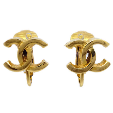 CHANEL Mini CC Earrings Clip-On Gold 233 130794